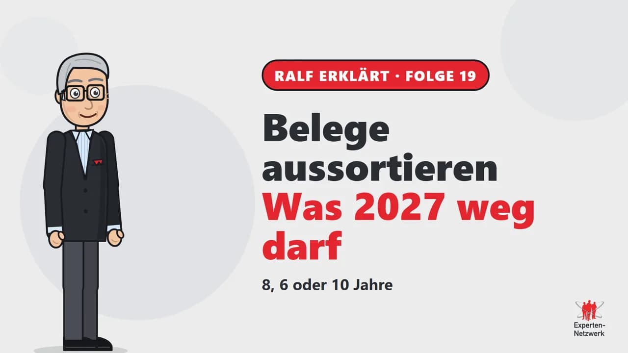 Vorschaubild zum Video Aufbewahrungsfristen 2027: Welche Belege jetzt weg dürfen