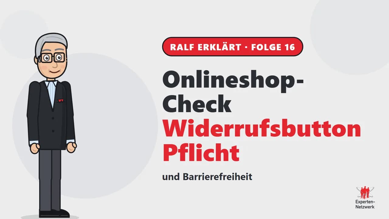 Vorschaubild zum Video Widerrufsbutton Pflicht: Onlineshop-Check für kleine Betriebe