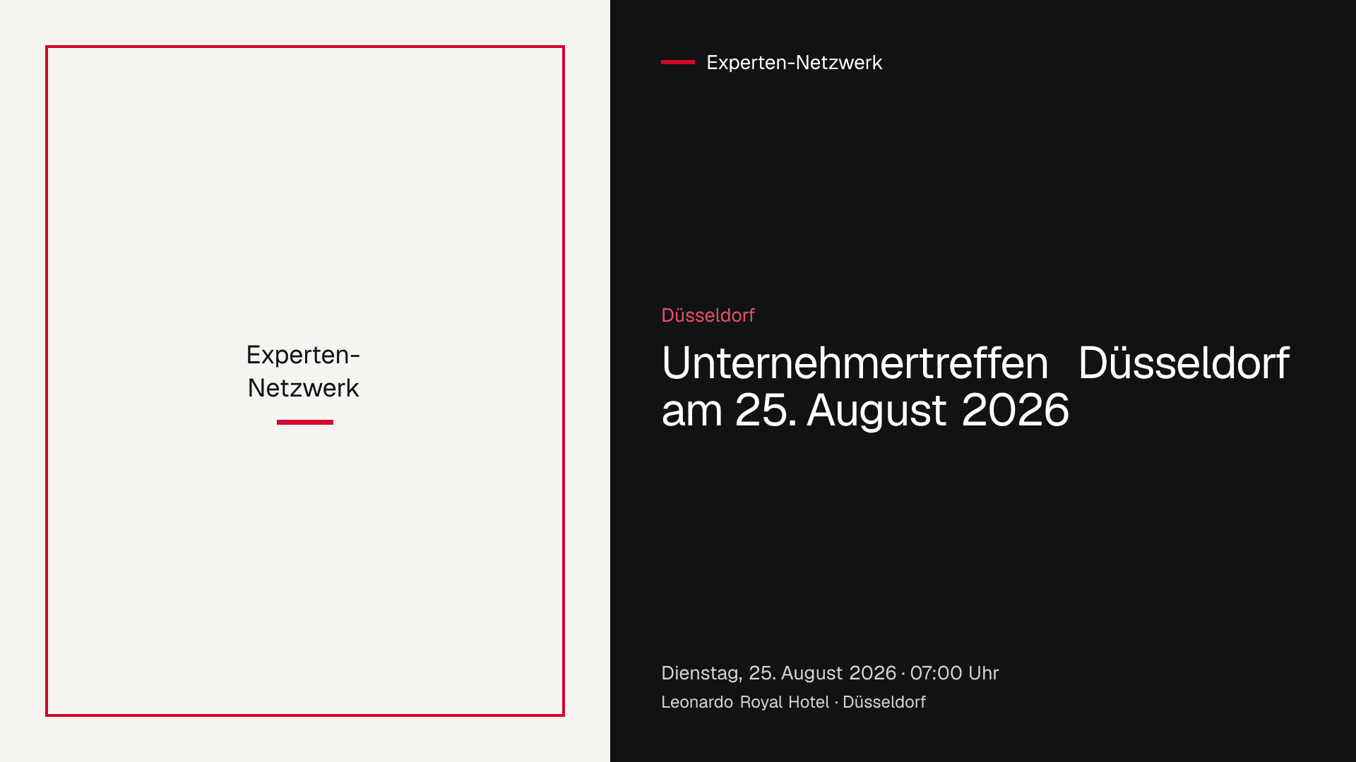 Unternehmertreffen der Gruppe Düsseldorf