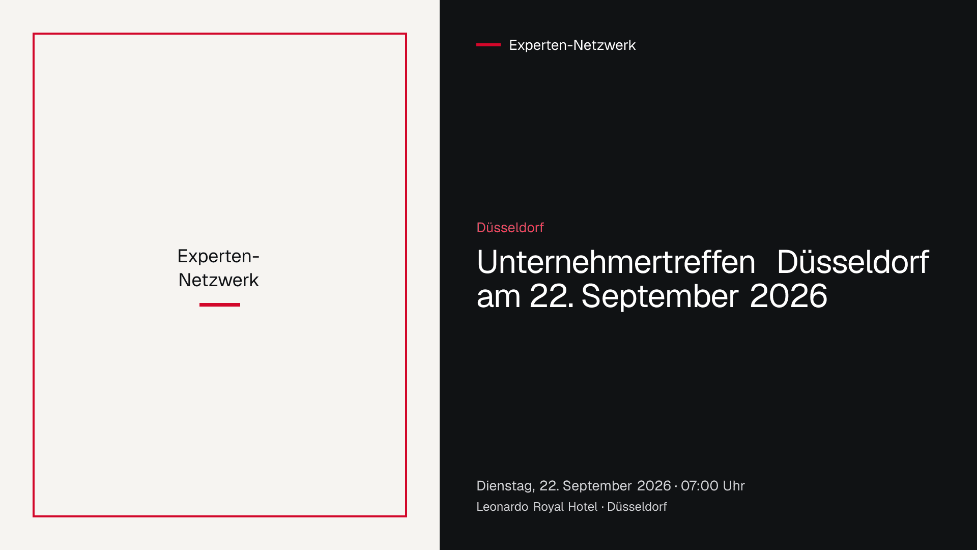 Unternehmertreffen der Gruppe Düsseldorf