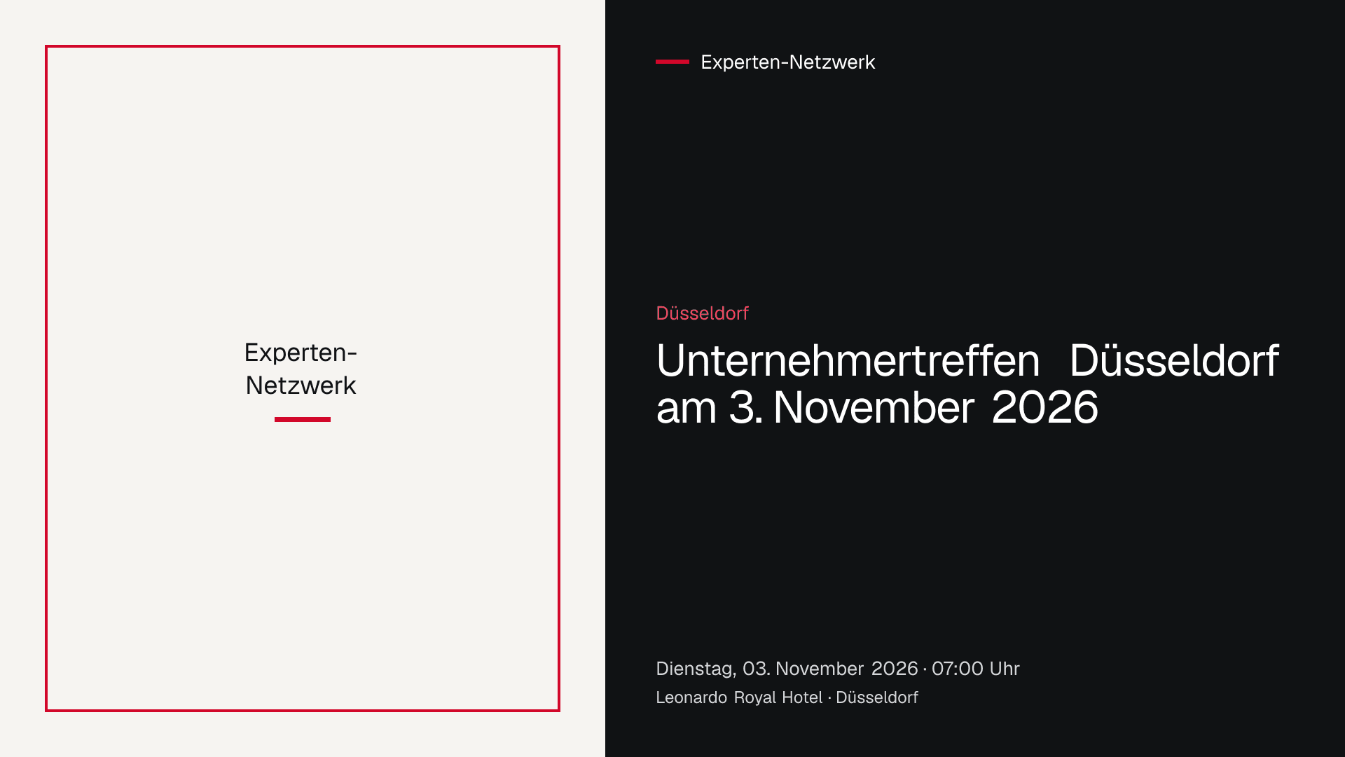 Unternehmertreffen der Gruppe Düsseldorf