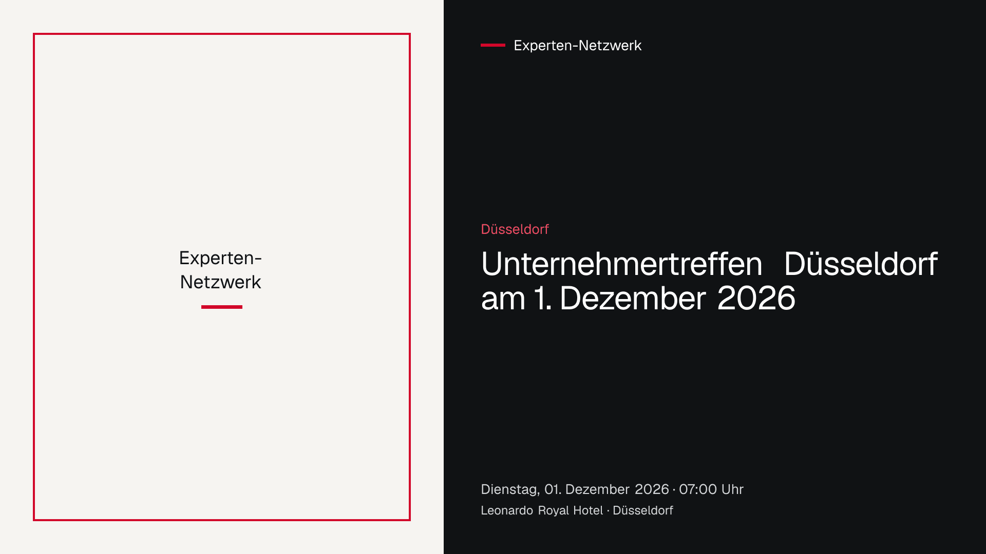 Unternehmertreffen der Gruppe Düsseldorf