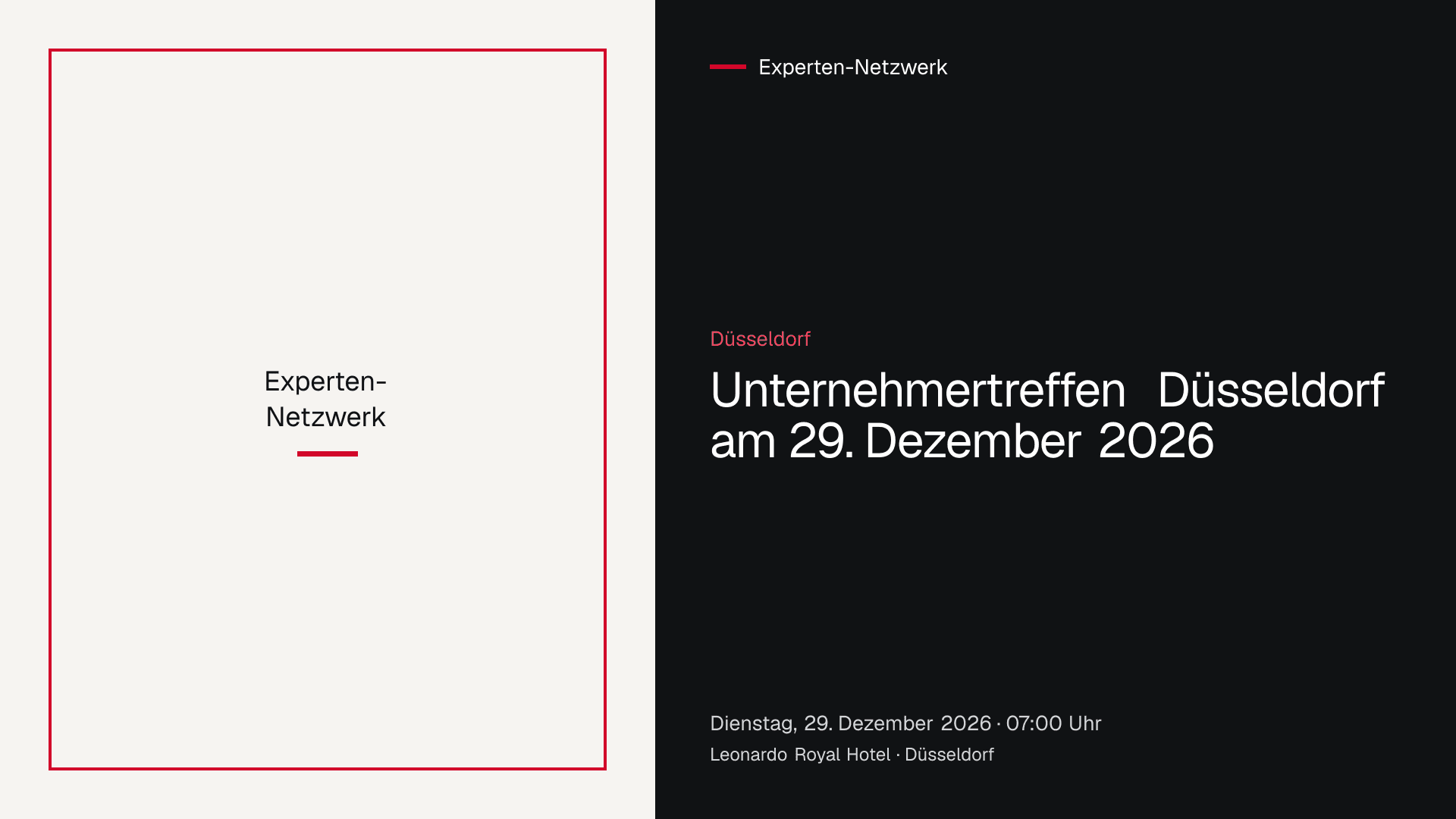 Unternehmertreffen der Gruppe Düsseldorf