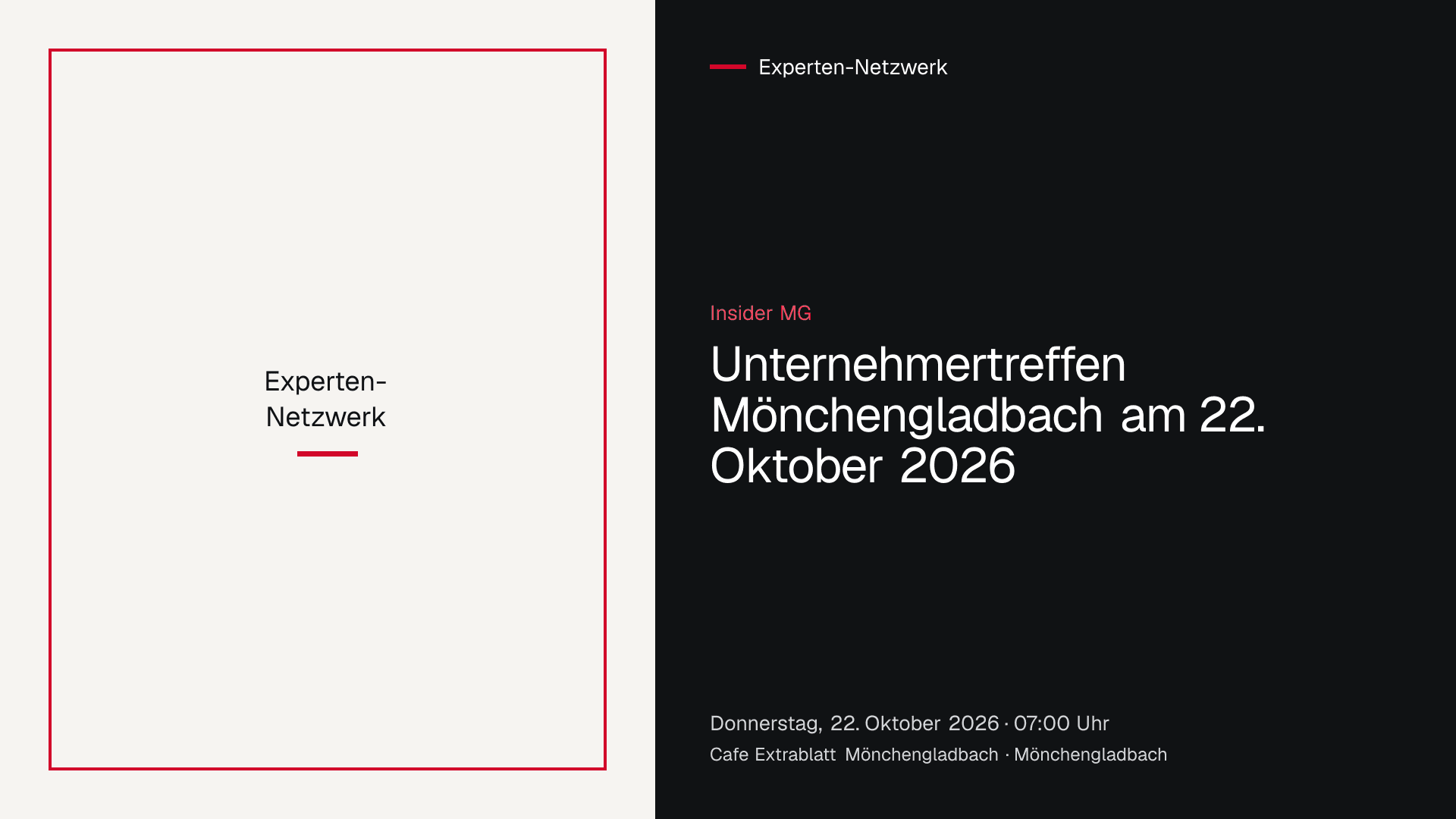 Unternehmertreffen der Gruppe Insider MG