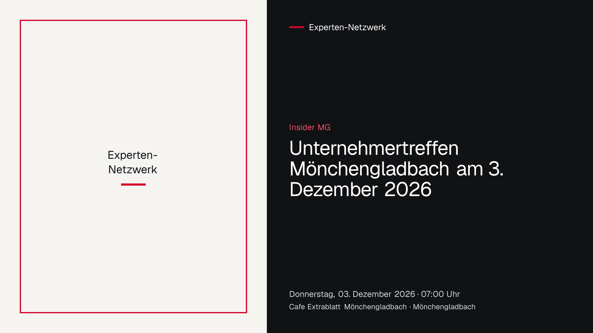 Unternehmertreffen der Gruppe Insider MG