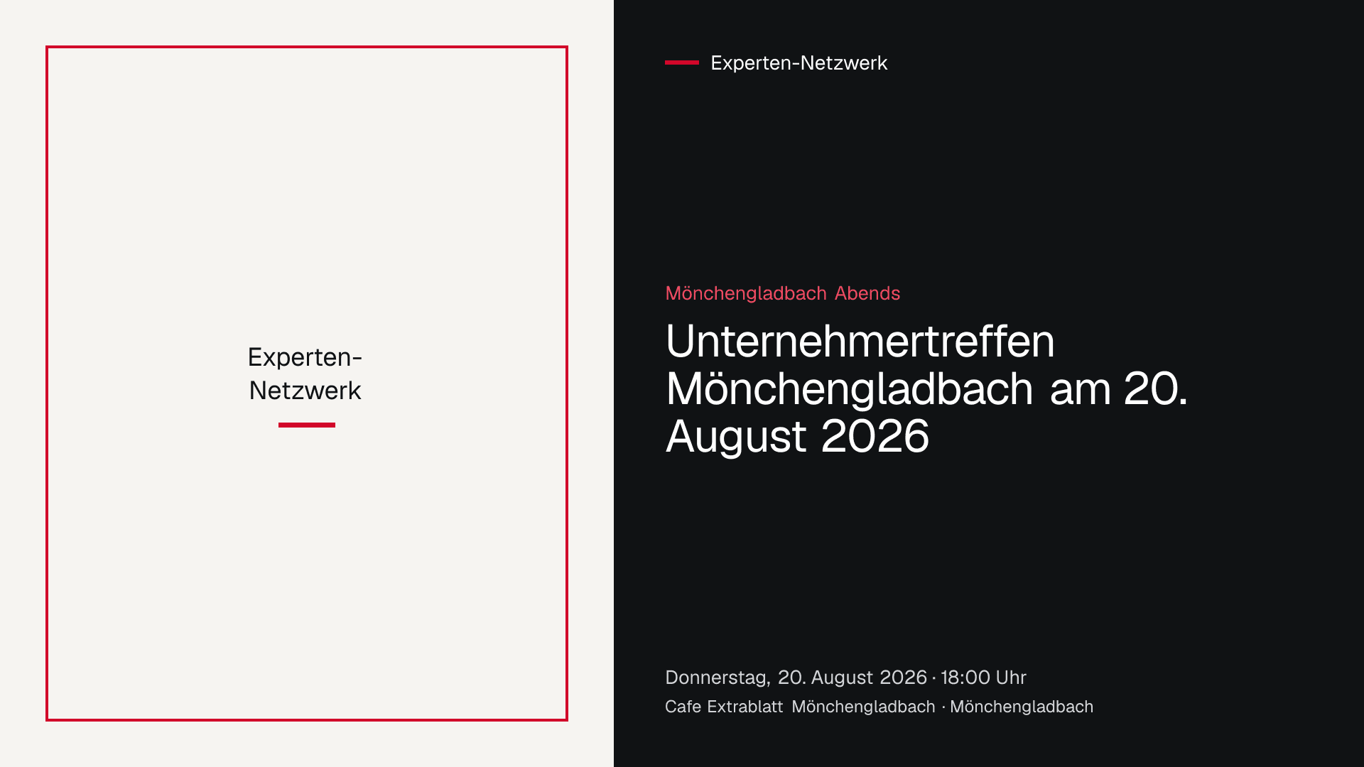 Unternehmertreffen der Gruppe Mönchengladbach Abends