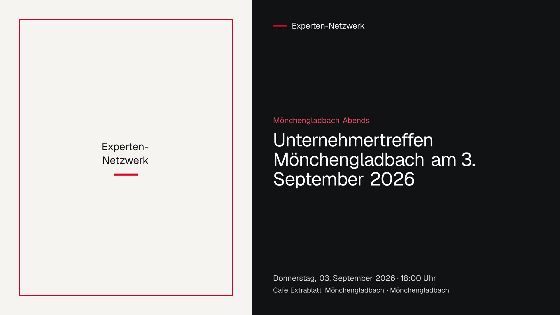 Unternehmertreffen der Gruppe Mönchengladbach Abends