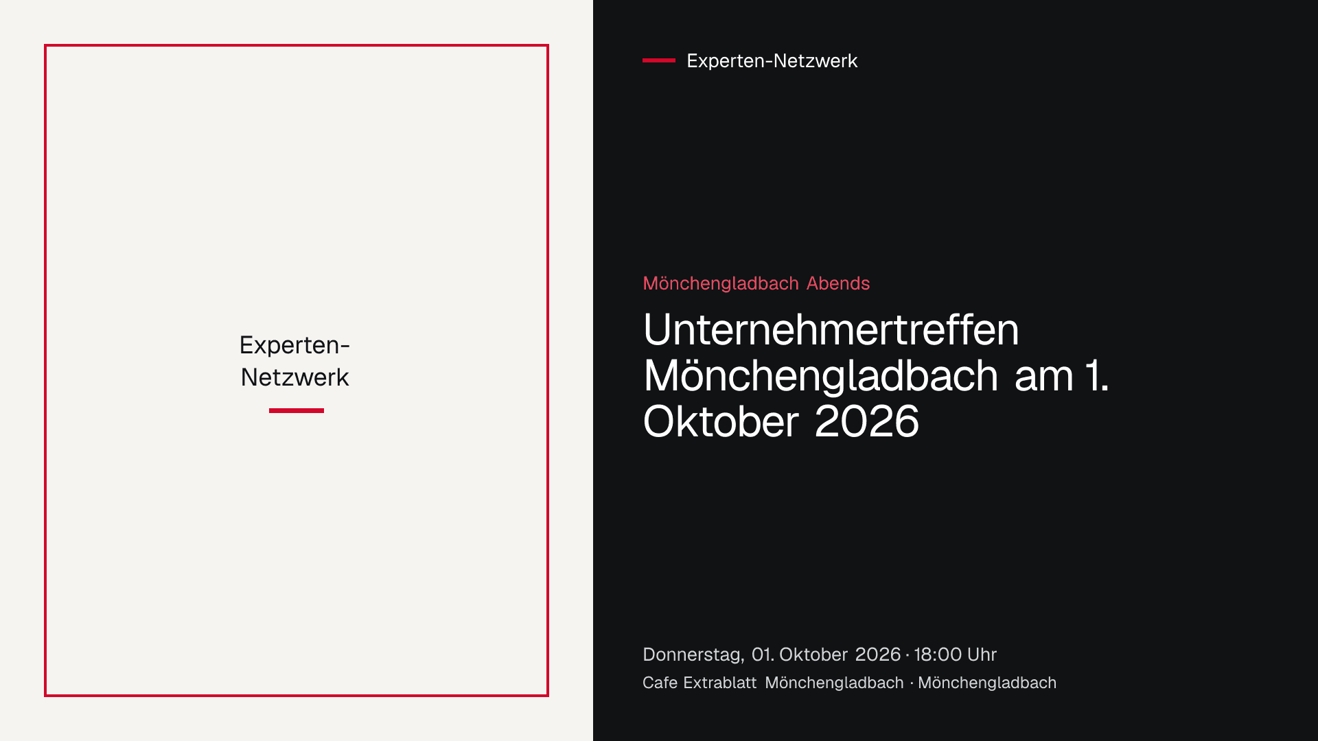 Unternehmertreffen der Gruppe Mönchengladbach Abends