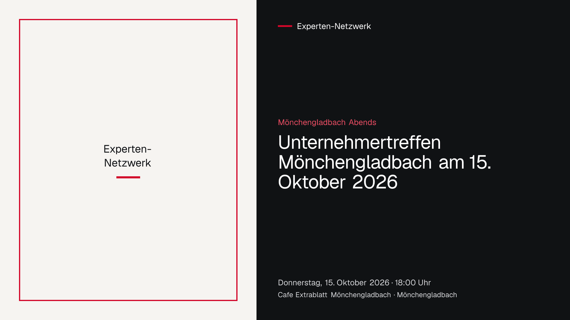 Unternehmertreffen der Gruppe Mönchengladbach Abends