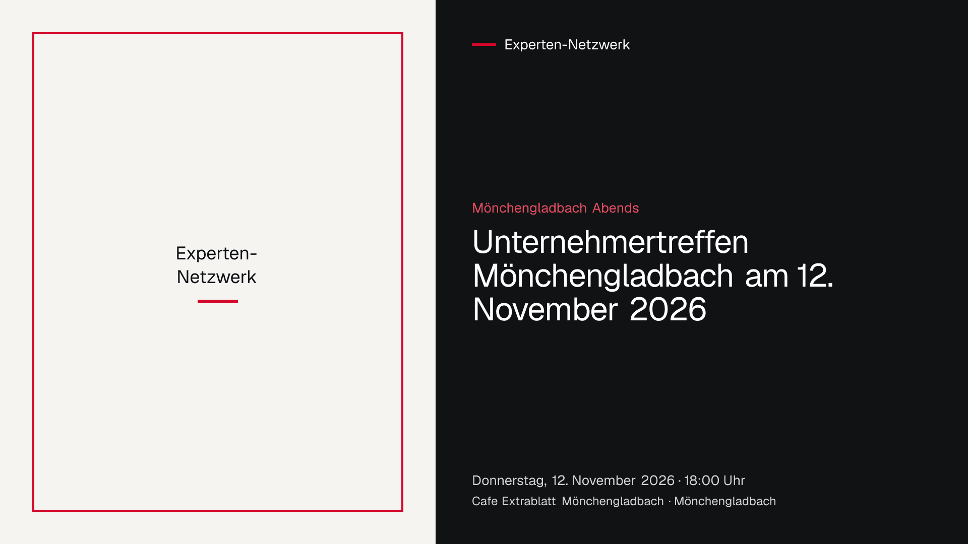 Unternehmertreffen der Gruppe Mönchengladbach Abends
