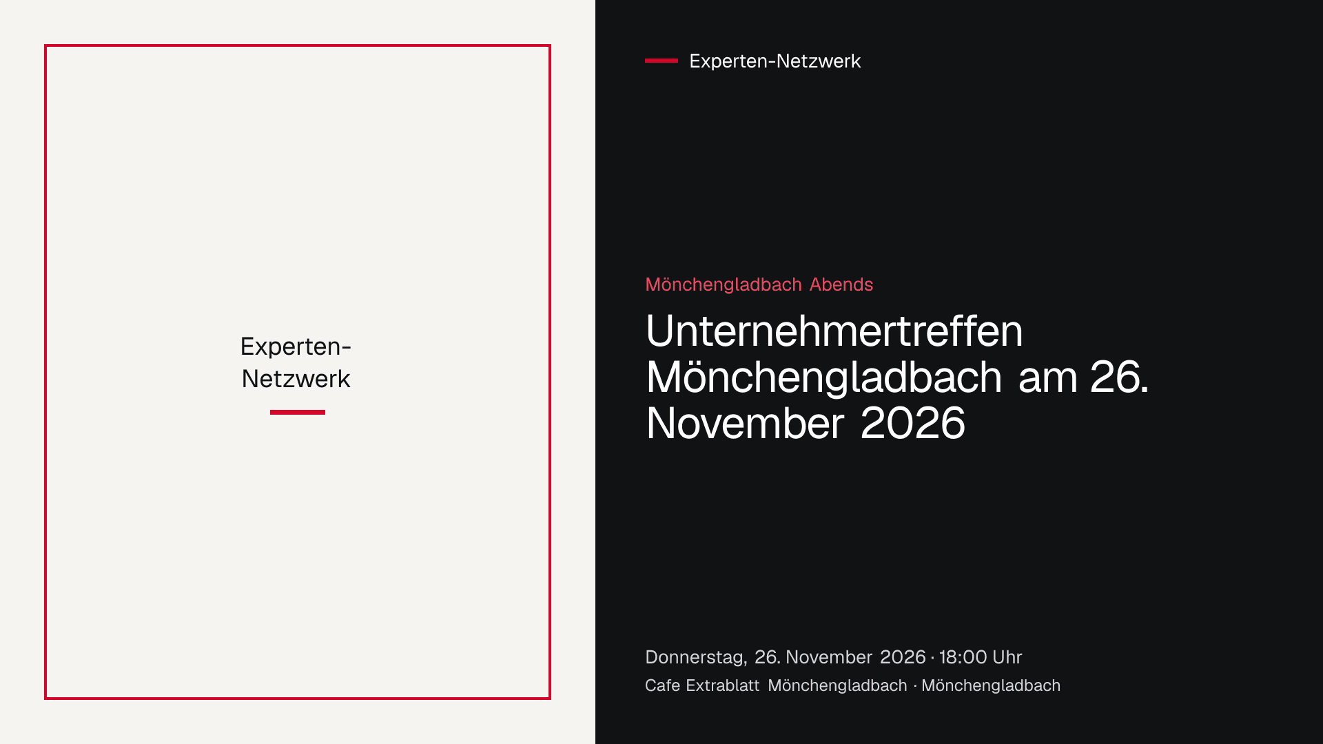 Unternehmertreffen der Gruppe Mönchengladbach Abends