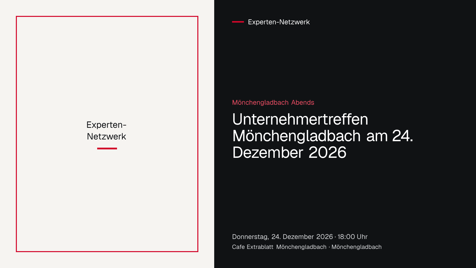 Unternehmertreffen der Gruppe Mönchengladbach Abends