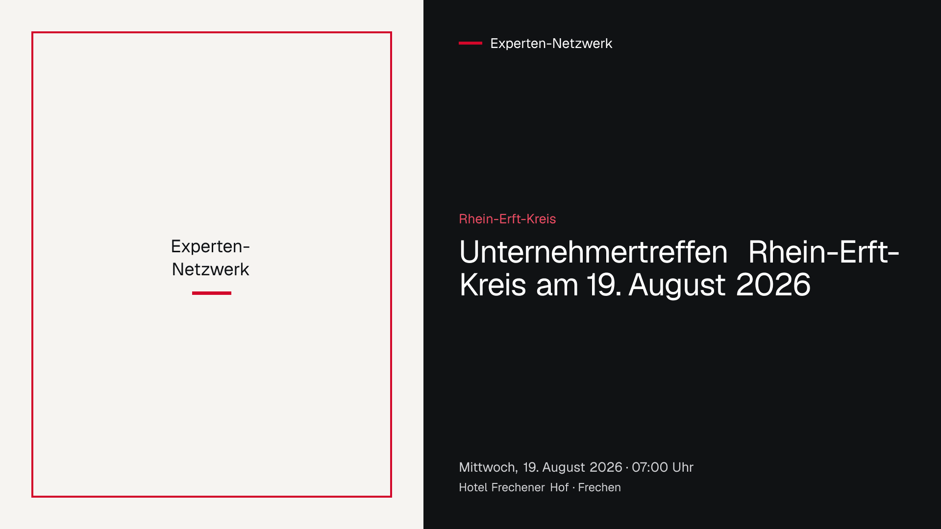 Unternehmertreffen der Gruppe Rhein-Erft-Kreis