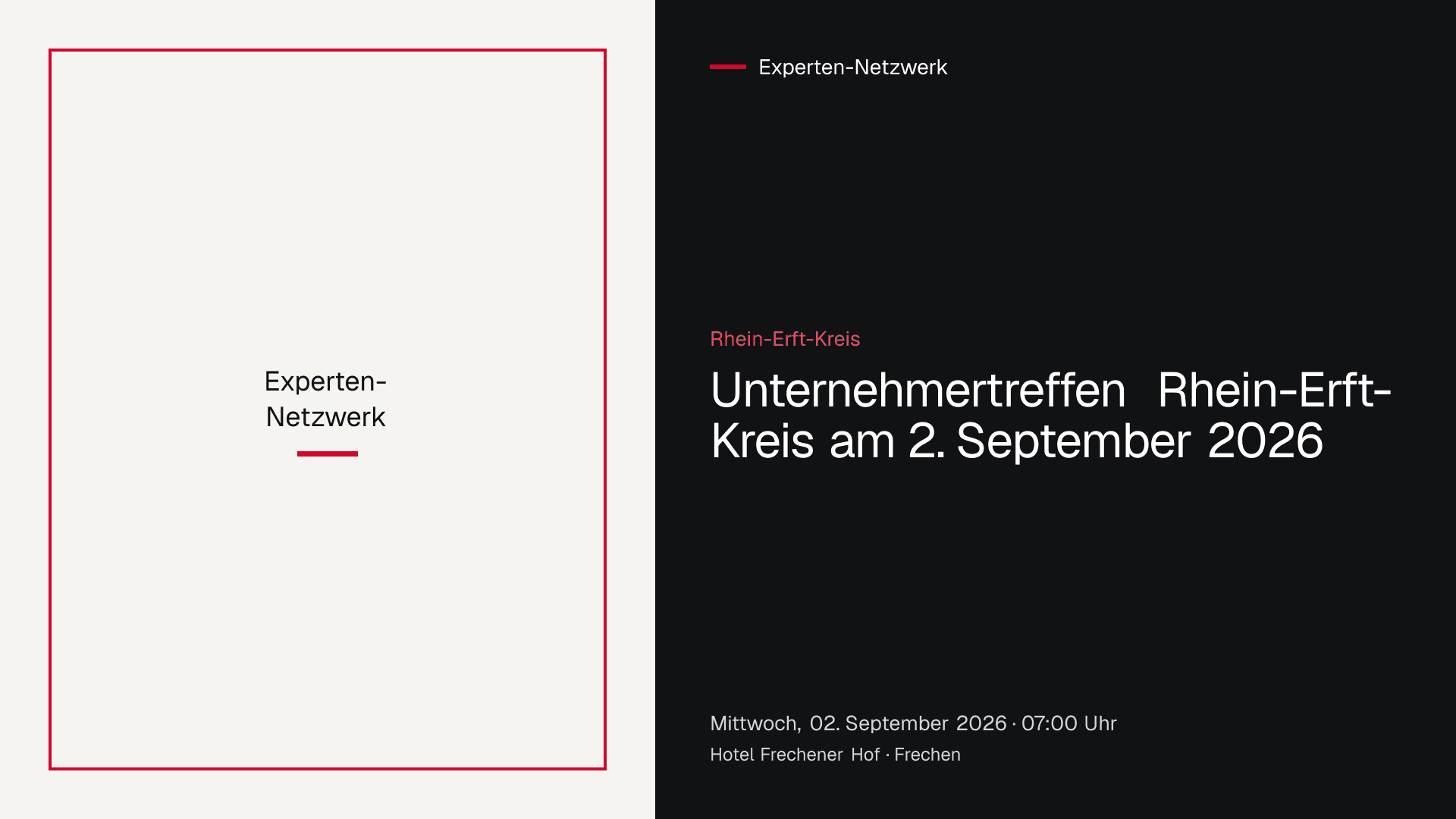 Unternehmertreffen der Gruppe Rhein-Erft-Kreis