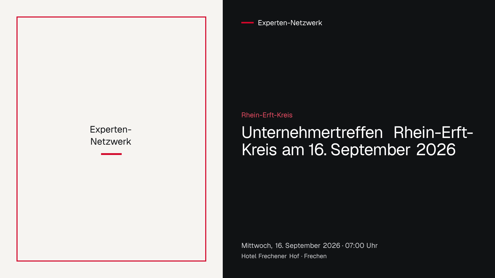 Unternehmertreffen der Gruppe Rhein-Erft-Kreis