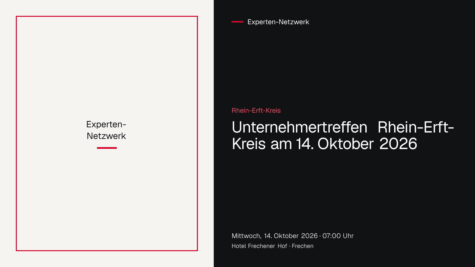 Unternehmertreffen der Gruppe Rhein-Erft-Kreis