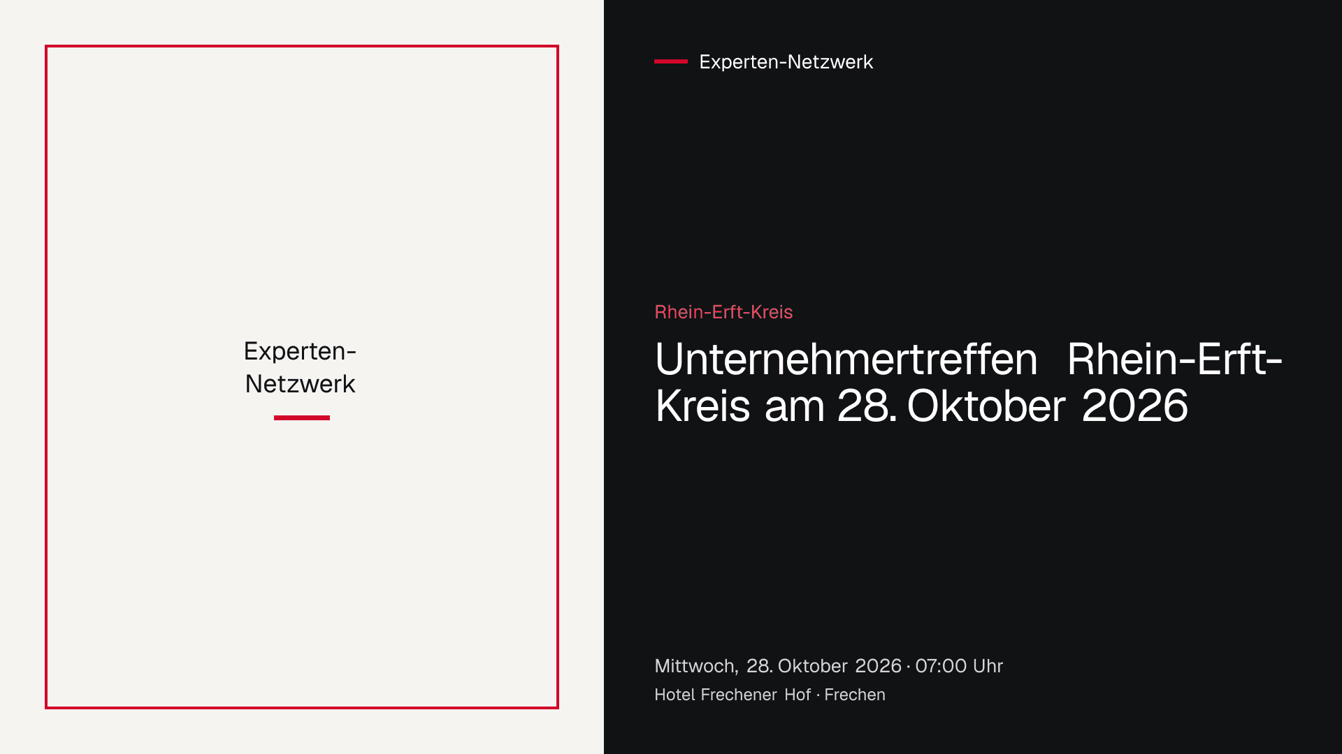 Unternehmertreffen der Gruppe Rhein-Erft-Kreis