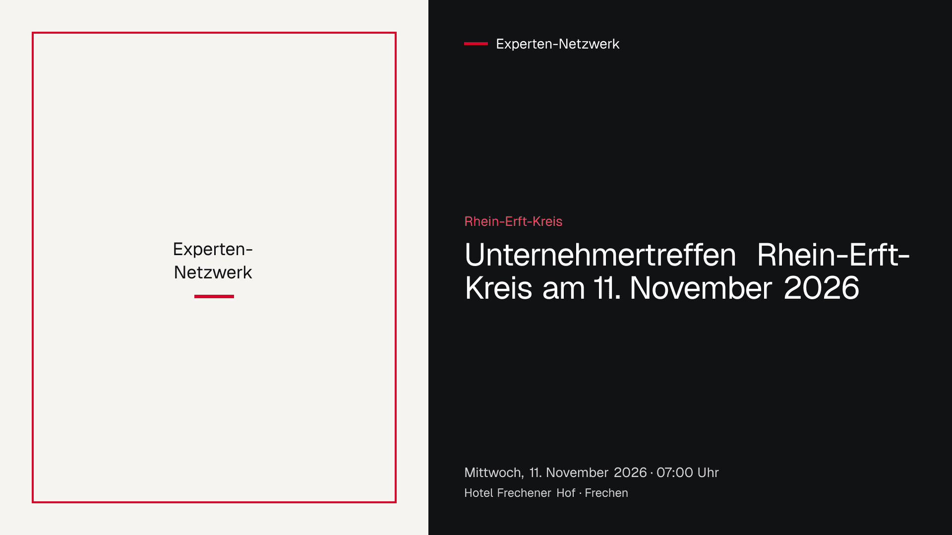 Unternehmertreffen der Gruppe Rhein-Erft-Kreis