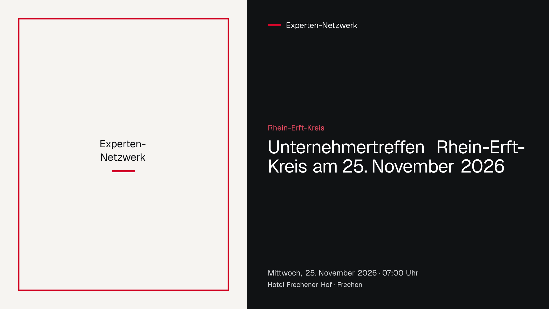 Unternehmertreffen der Gruppe Rhein-Erft-Kreis
