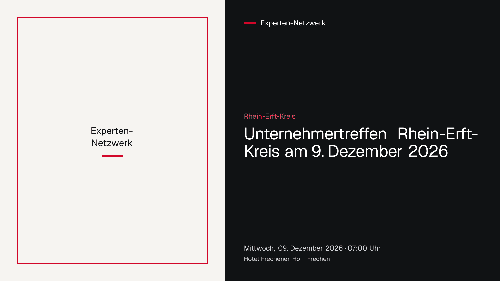 Unternehmertreffen der Gruppe Rhein-Erft-Kreis
