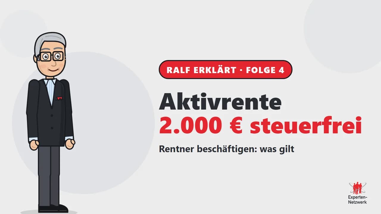Vorschaubild zum Video Aktivrente: Rentner beschäftigen und bis 2.000 € im Monat steuerfrei zahlen